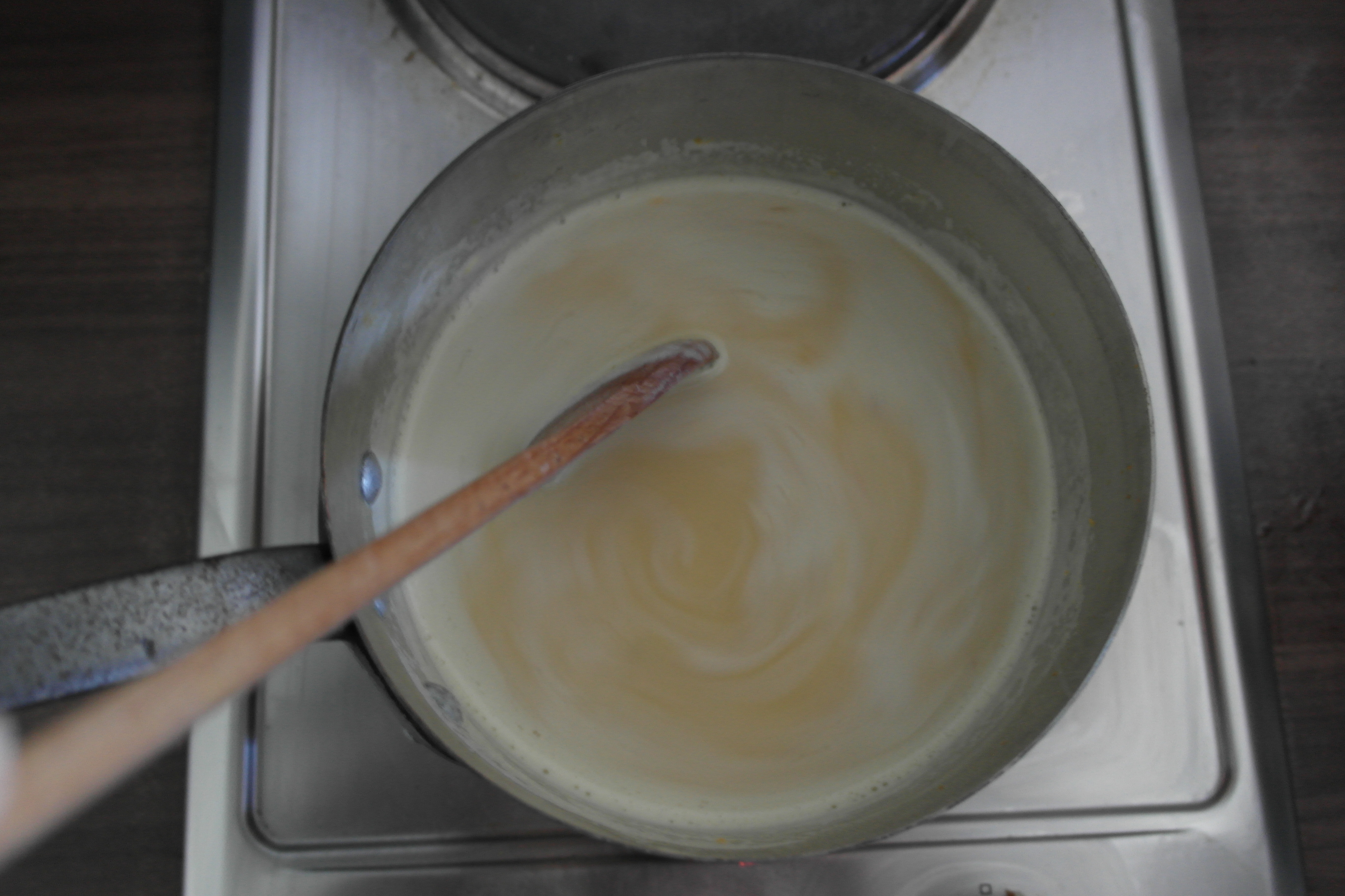 Préparation de la crème patissière