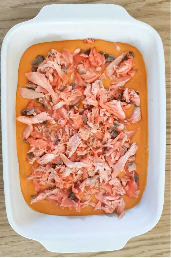 Gratin de citrouille au saumon