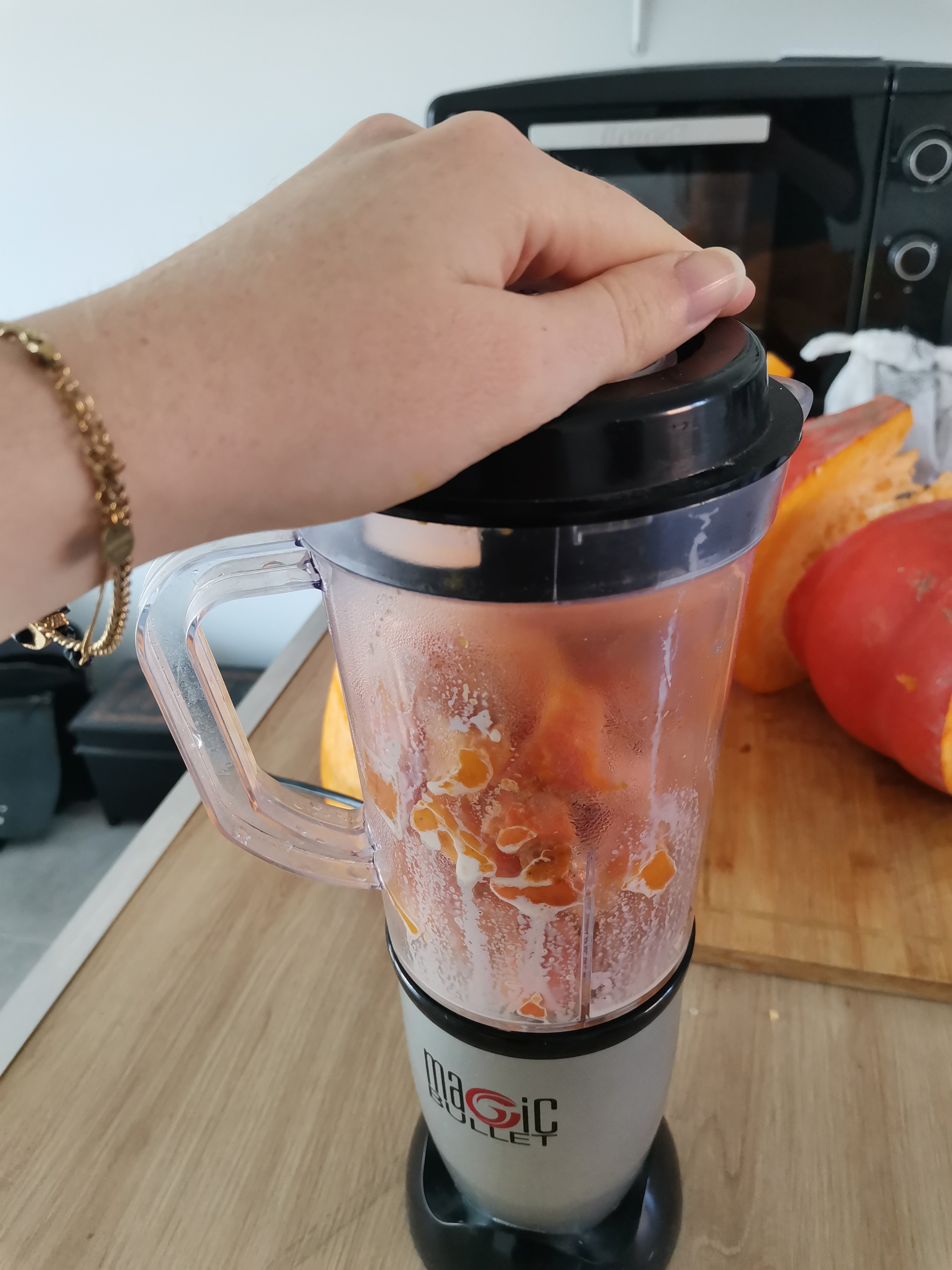 Préparation de la purée de citrouille