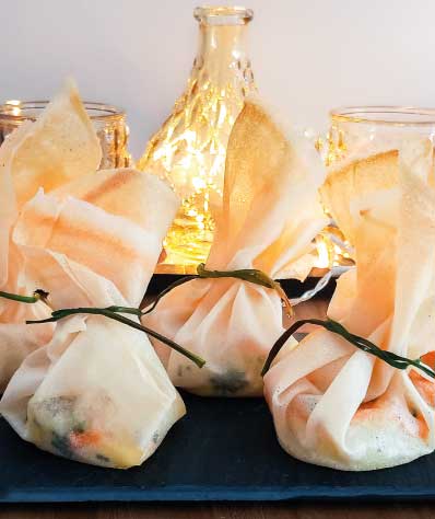 Briques au saumon fumée et fromage frais