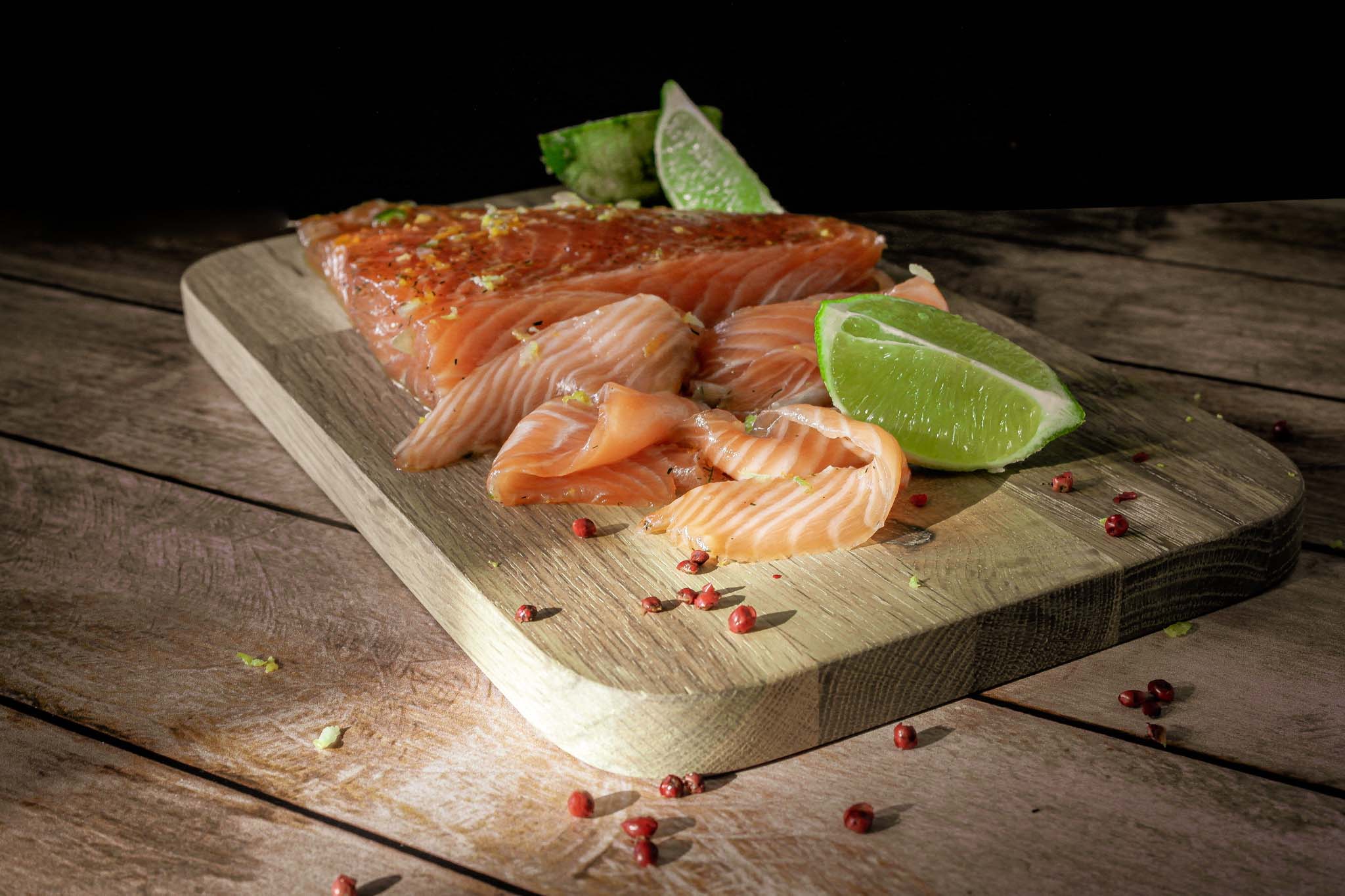 Saumon gravlax mariné aux agrumes